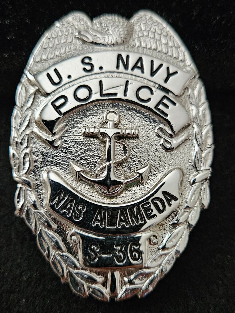U.S. NAVY POLICE - BADGE # S-36